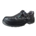 Couro + couro artificial parte sandália sapato de segurança (HQ05036)